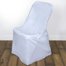 10 White LIFETIME FOLDING CHAIR COVERS Wedding Banquet Decorations
