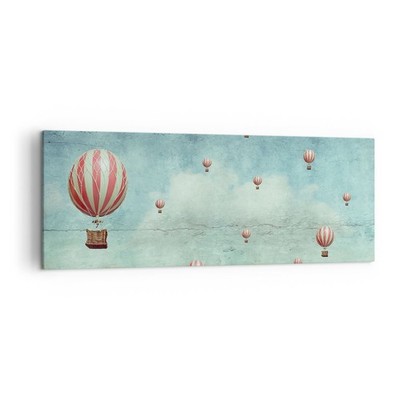 Wandbilder 140x50cm Leinwandbild Baloons Phantasie Illustration Fantasie Bilder