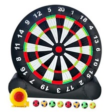 10Ft Giant Inflatable Soccer Darts Board Outdoor Dart Board with 8 Soccer
