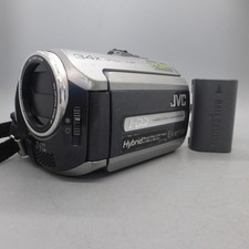 JVC Everio GZ-MG130EK Handheld High Definition HDD Camcorder Silver Tested