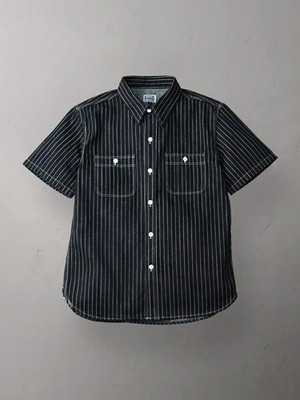 THE FLAT HEAD 10oz Denim Wabash Short Sleeve Work Shirt FN-SDK-702S 38~42 new