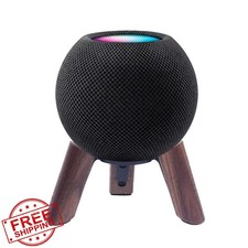 Walnut Mini HomePod Stand - Black Walnut Speaker Holder, Sound Enhancing