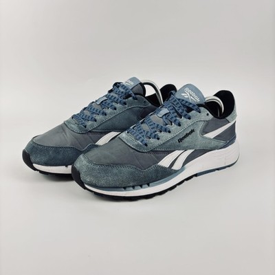 Reebok LX2200 Shoes Mens Size 9 Blue Gray Suede Nylon Retro Runner Sneakers