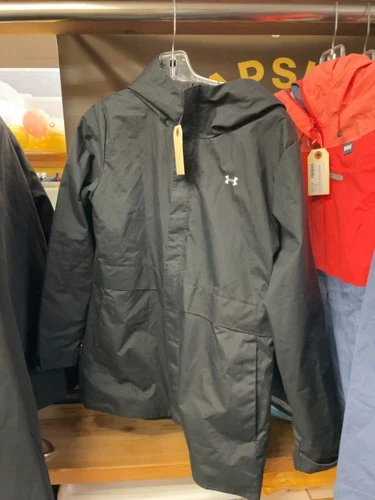Under Armour UA Storm Rain Jacket Hooded Windbreaker Black Adult Size M Coat video thumbnail