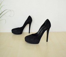 tolle Claudia Bauknecht Echtleder Plateau High Heel Pumps Gr. 37 Wildleder