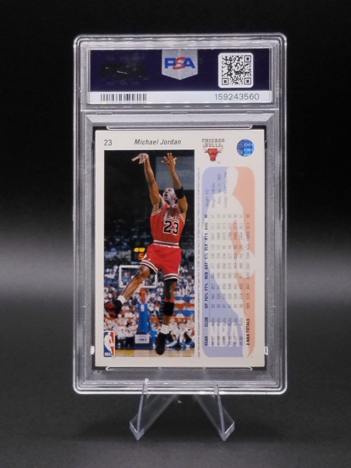 🐐🔥1992 UPPER DECK #23 MICHAEL JORDAN PSA 8 view 2