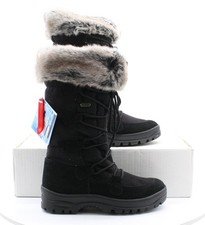 CALZAT WOMENS FUR TRIM TRACTION SNOW BOOTS UK 6 EU 39 BLACK RRP £135 AD