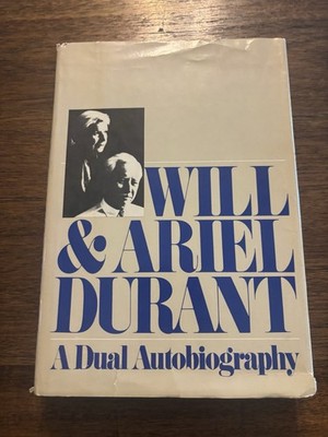 SIGNED A Dual Autobiography Will And Ariel Durant 1st Printing Edition 1977 HCDJ