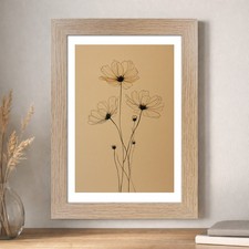 Minimalistische Botanische Linie Wandkunst Giclée Kunstdruck Wohndeko