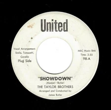 NORTHERN SOUL-TAYLOR BROTHERS-SHOWDOWN/YOUR LAST CHANCE-UNITED 98