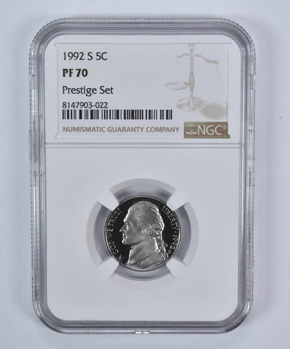 1992-S Jefferson Nickel Prestige Set PF70 NGC Brown Label