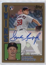2019 Topps 1984 Baseball Rookies Gold 2/50 Stephen Gonsalves #84R-SG Auto 9hx