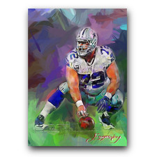 Travis Frederick #2 Art Card Limited 17/50 Edward Vela Signed (Dallas Cowboys)