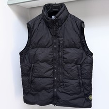 Stone Island Gilet Bodywarmer Jacket XXL Black Crinkle Reps NY Down ptp25”