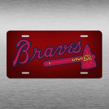 Inspired Novelty Art License Plate Atlanta Braves Red Sport Car Tag 3 Inspired Novelty Art License Plate Atlanta Braves Red Sport Car Tag 3