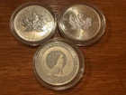 (Lot of 3) 2-1oz Canadian Maples + 1- 3/4oz Total of 2.75 oz (3 day auction)