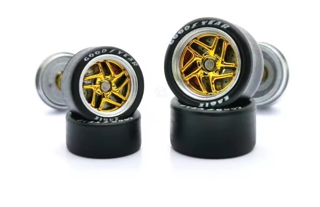 PREMIUM w/ DISK BRAKES (P) 1:64 Custom Wheels  Rubber Tires Diecast wheel swaps
