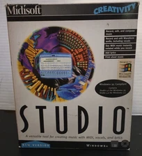 Midisoft Studio 4.0 Windows 95 MIDI Creativity 1995 Complete In Box Very Good