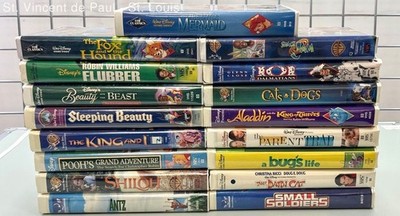 Disney/DW/WB VHS 17 Movie Lot - 2 BLACK DIAMOND 1 Banned Little Merm.- Pre-Owned