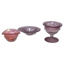 3 PC Ion Tamaian Open Salt Cellars - Signed