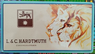 BLEISTIFTDOSE LÖWE TSCHECHOSLOWAKEI VOLL VINTAGE NEU