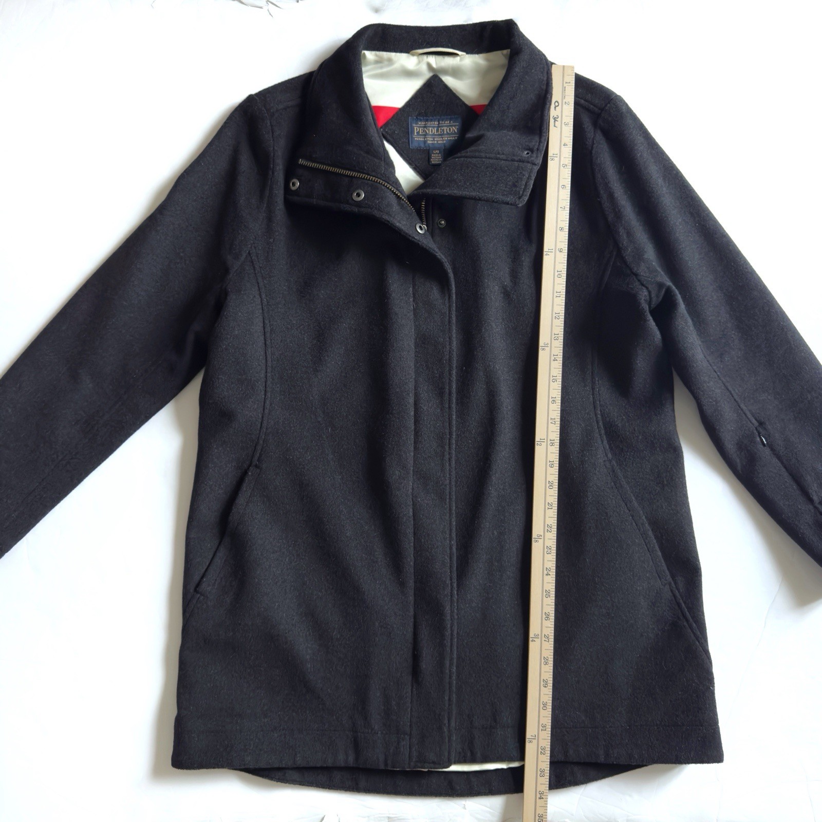 Pendleton Wool Coat Womens Large Gray Cascade Wat… - image 12