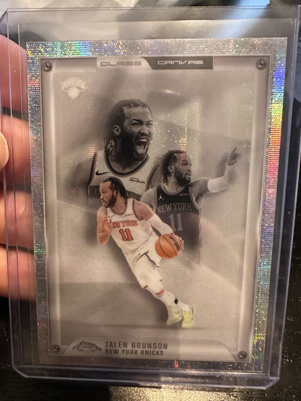 2025-26 NBA Topps Chrome Jalen Brunson Glass Canvas GC-17 Case Hit SSP - Knicks
