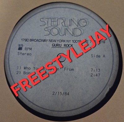 Guru-Who You Stealin From 12  NY Electro Rap 1984 ACETATE