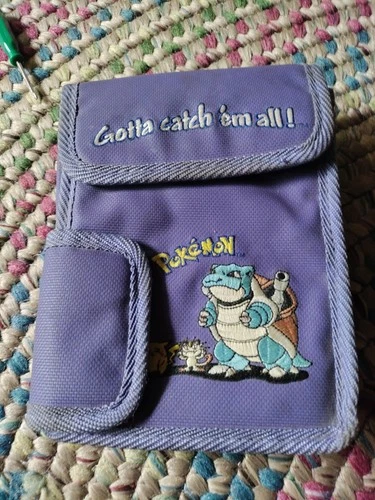 Vintage Nintendo Pokemon Game Boy Color Carrying Case - Blastoise - Purple Used