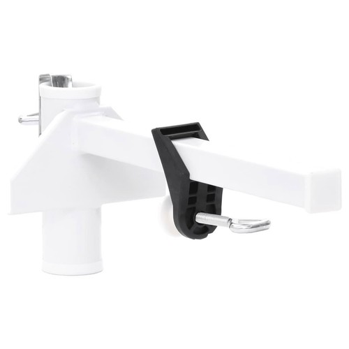 For Balcony Umbrella Clamp White 1.5 Inch Steel Durable Outdoor Patio Holder