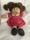 Cabbagepatch Kids Doll With Brown Hair  And Blue Eyes, Shoes And Pacifier