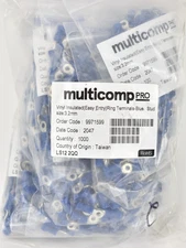 (1000-Pk) Multicomp Pro Ring Tongue Terminal, M3, #5, 16-14 AWG - AMP TYCO MOLEX