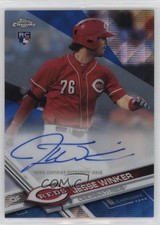 2017 Topps Chrome Rookie Blue Wave Refractor 56/75 Jesse Winker #RA-JW Auto 10pr