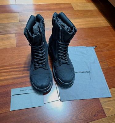 Black Balenciaga Strike Boots