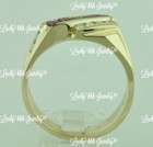 14k Yellow Gold Mens Ruby & Diamond ring Channel set — photo 6