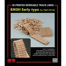 RYEFIELD RM2057 3D PRINTED WORKABLE TRACK LINKS RMSH EARLY TYPE FORT55/T-72/T-62