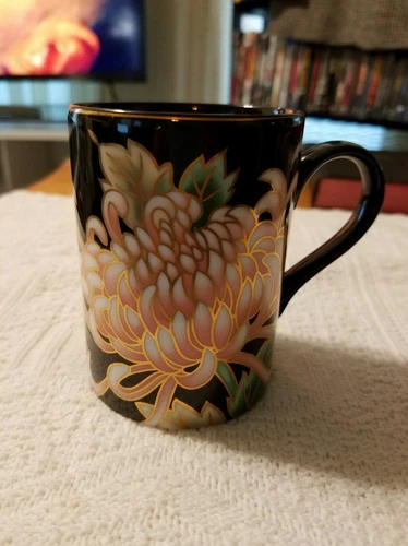 FITZ AND FLOYD Cloisonne Black Coffee Cup