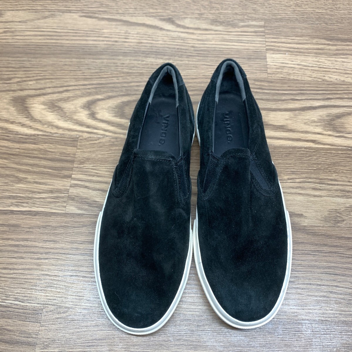 Vince Mens Fairfax Suede Slip-On Sneakers - Black Suede  display picture 1