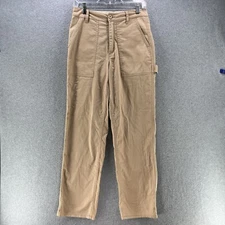 Brixton Womens Carpenter Pants W26 Beige Straight Leg High Rise Pantalones