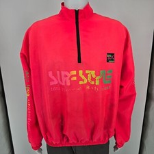 Vintage 1990s Surf Style Interplanetary Body Gear Neon Punk Pullover Jacket OS 