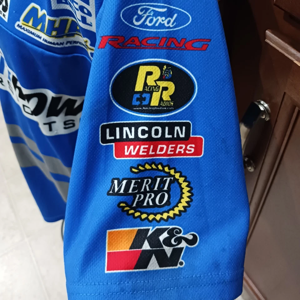 Camisa de equipo usada de carrera grande de deportes de motor de primera fila Taco Bell NASCAR McDowell Ragan Foto 4 de 4