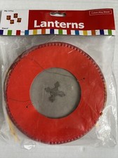 Red Chinese Hanging Paper Lanterns, Party Decor, 6 Pieces New In Package