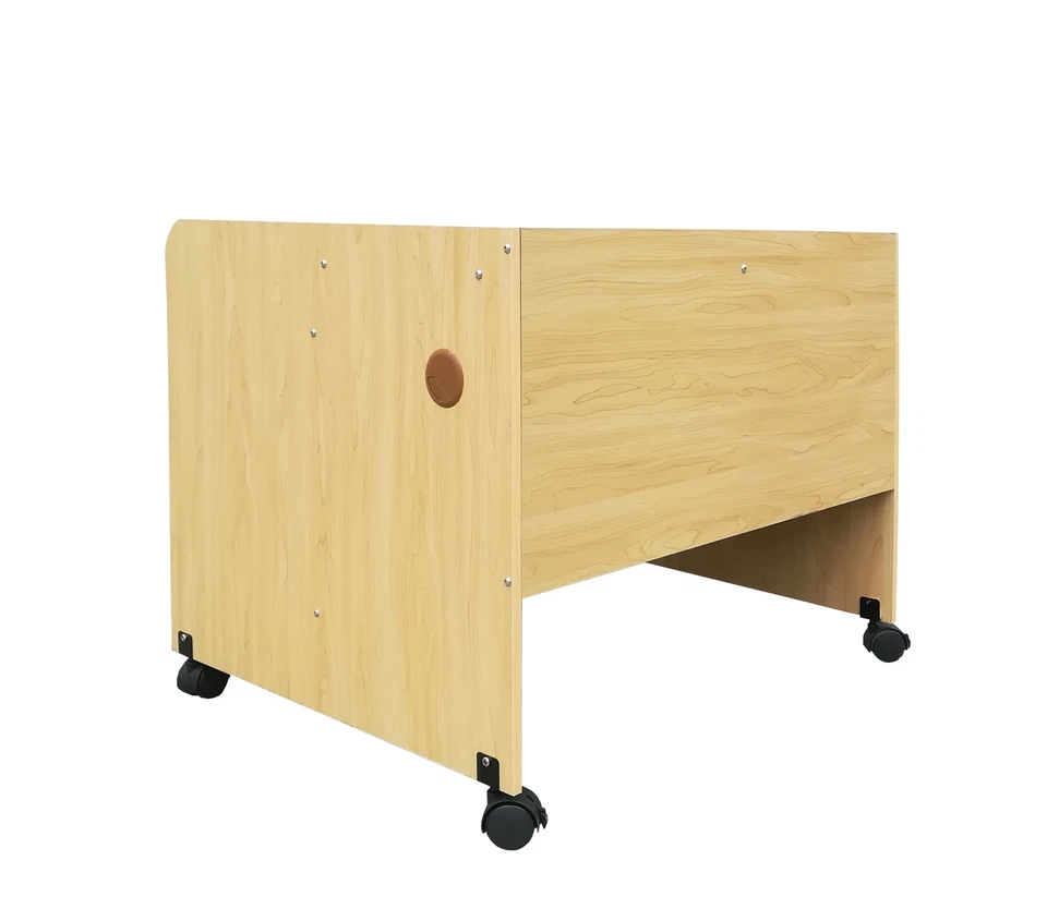 24英寸儿童电脑桌木制单人电脑桌带可调节键盘架 — 第 2/4 张图片