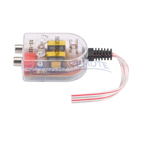 Convertidor de alta a baja impedancia de 12 V altavoz de nivel de salida de línea RCA de 2 canales para automóvil - Imagen 8 de 8