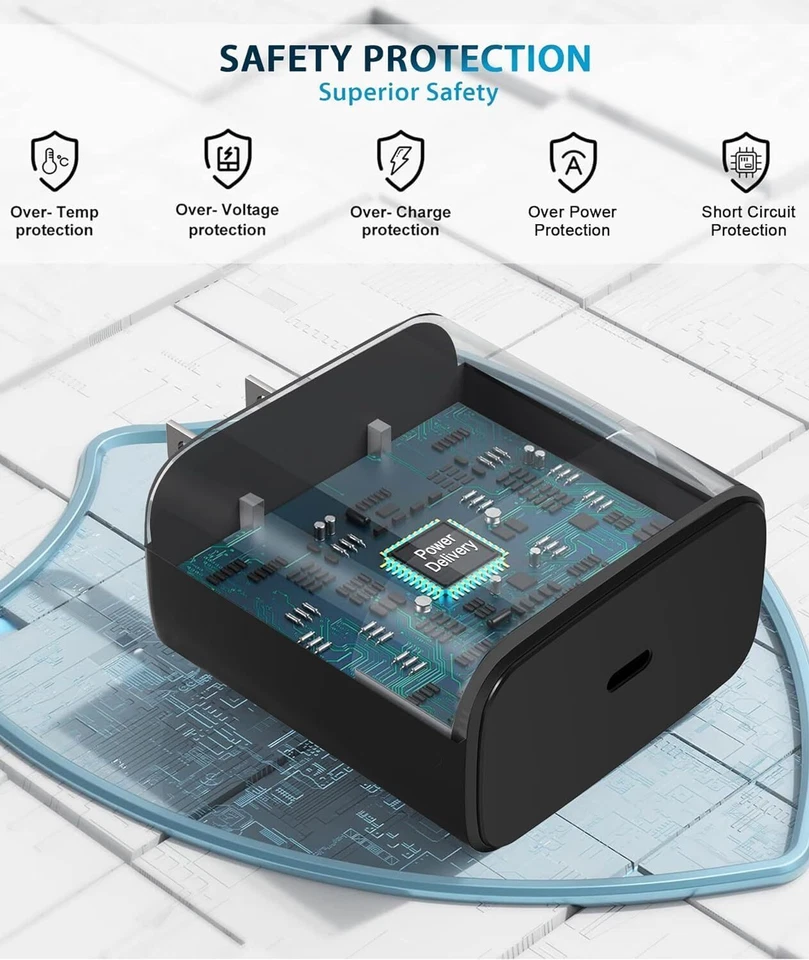 45W Fast Charger Power Adapter USB C Type C Cable For Samsung S25 24 23 22 21 20 - Image 2 of 4