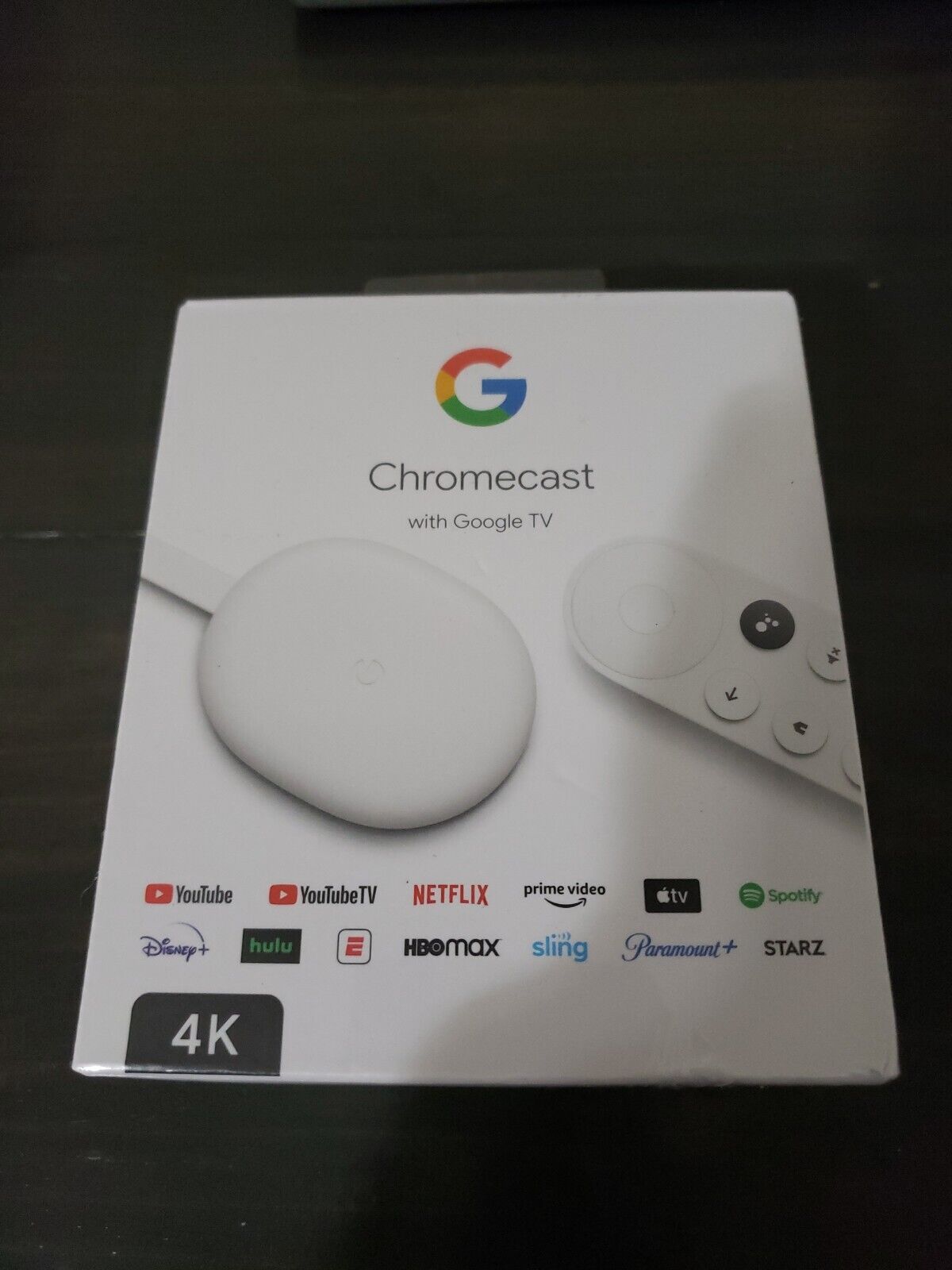 Google Chromecast with Google TV - Streaming Media Player in 4K HDR - Snow  - New 705353038525