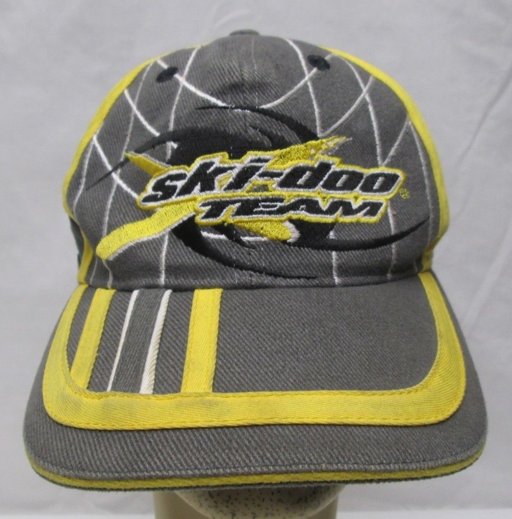 Ski Doo Team Snowmobile Hat Sno Gear Adjustable Strapback Gray