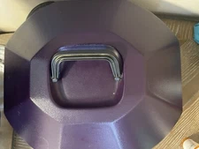 Western Cowboy Hat Case Can Hard Plastic Purple With Handle With Black Hat