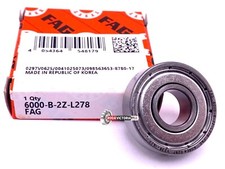 FAG 6000 B ZZ L278 Deep Groove Ball Bearing, Metal Shielded 10x26x8 mm