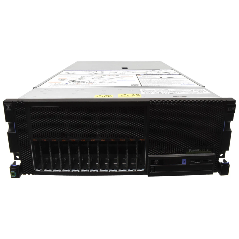 IBM Power S824 2x Power8 CPU 768GB RAM PC4 12x SFF 2.5 4U Server 8286-42A - Immagine 2 di 3